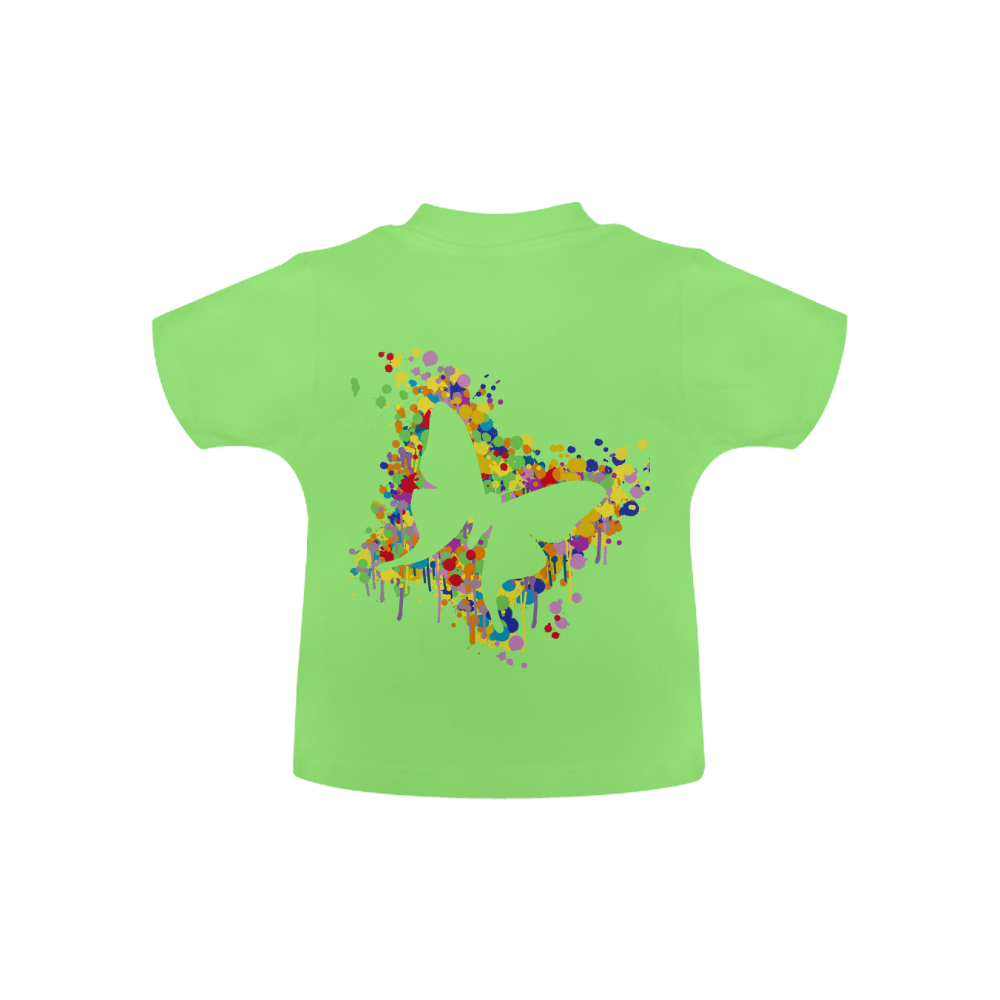Dancing Butterfly Splash Baby Classic T-Shirt (Model T30)