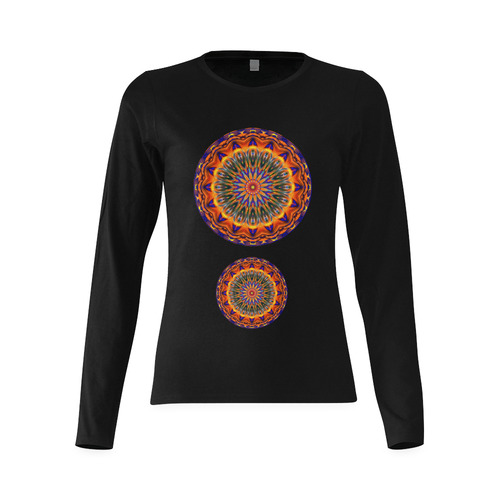 Love Power Mandala Sunny Women's T-shirt (long-sleeve) (Model T07)