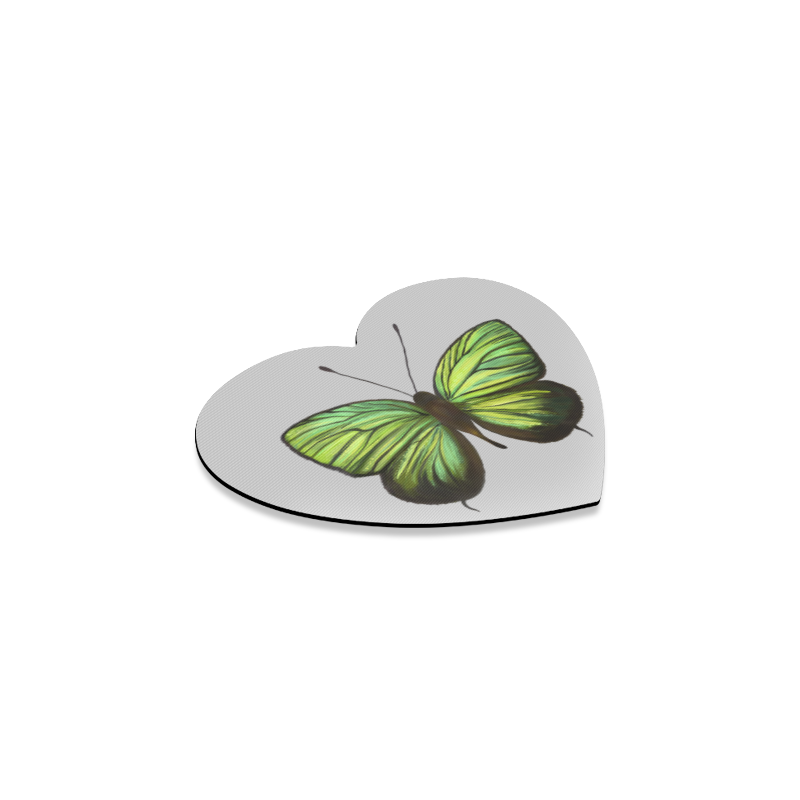 Arhopala horsfield butterflies painting Heart Coaster