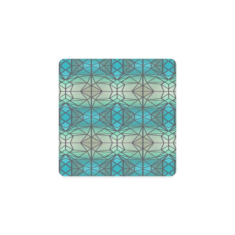 Stained glass, mosaic pattern Square Coaster