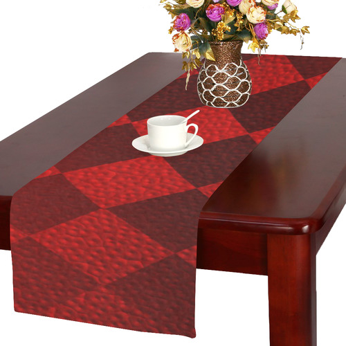 Christmas Red Square Table Runner 16x72 inch