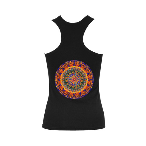 Love Power Mandala Women's Shoulder-Free Tank Top (Model T35)