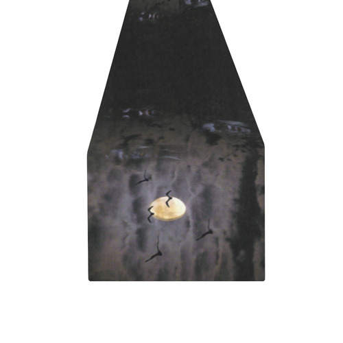 Halloween Moon and Ghosts Table Runner 16x72 inch