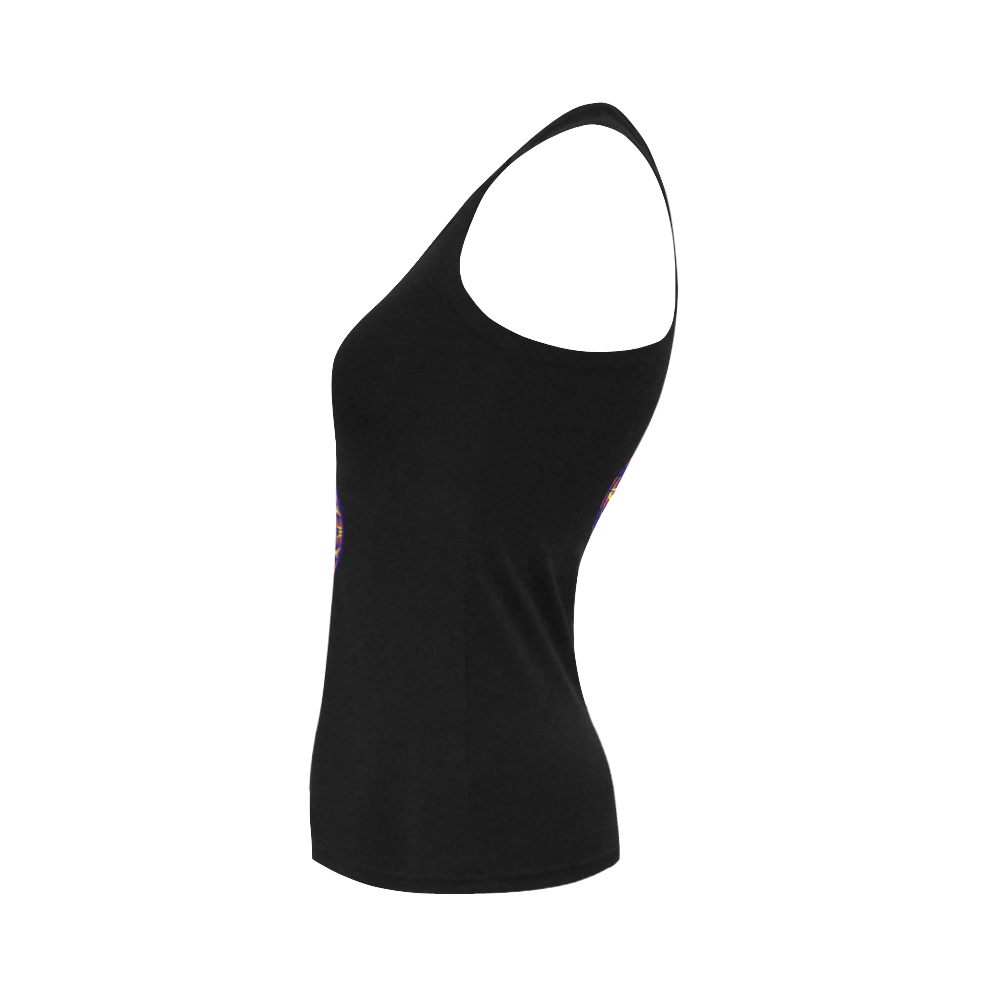 Love Power Mandala Women's Shoulder-Free Tank Top (Model T35)