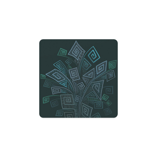 3D Psychedelic Abstract Square Spirals Explosion Square Coaster