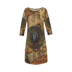 Steampunk, elegant, noble design Round Collar Dress (D22)