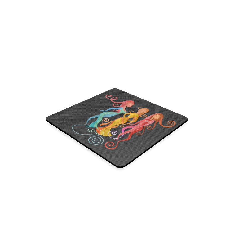 Mingle, abstract painting, women Square Coaster