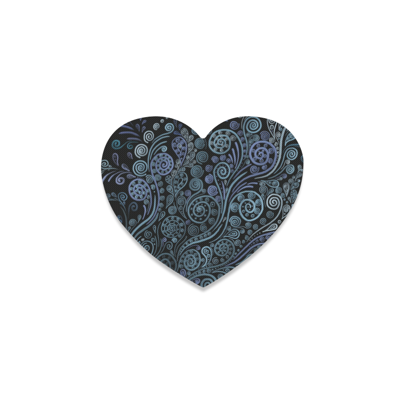 3D ornaments, psychedelic blue Heart Coaster