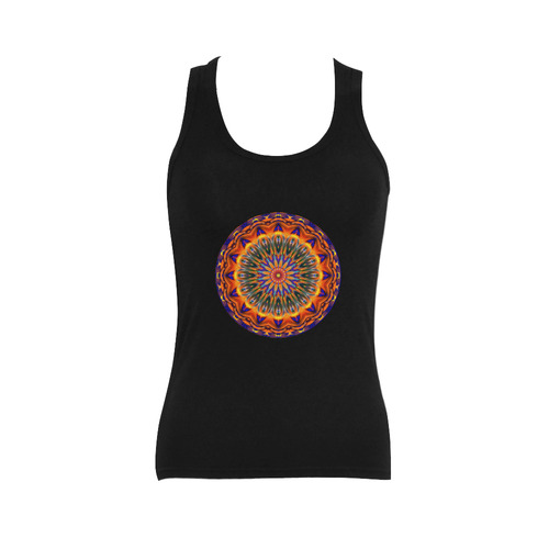 Love Power Mandala Women's Shoulder-Free Tank Top (Model T35)