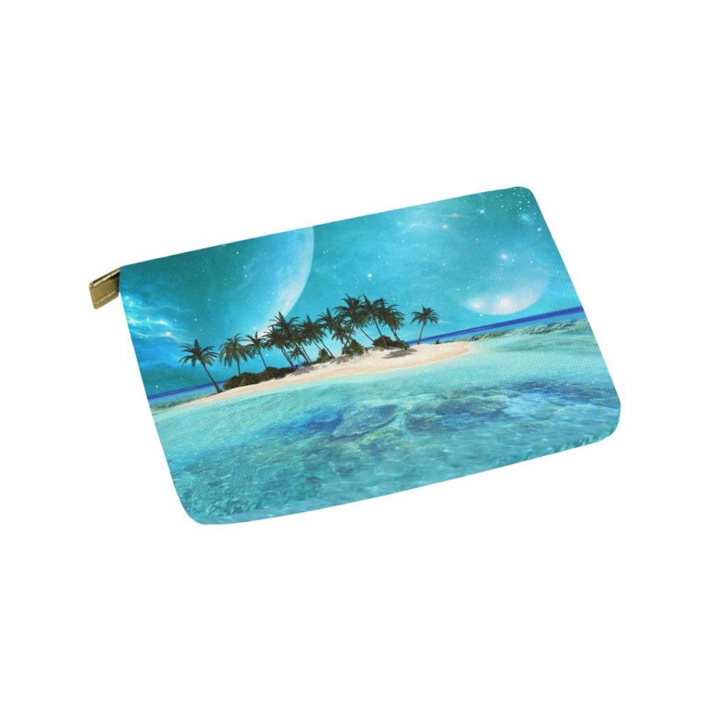 Wonderful tropical island Carry-All Pouch 9.5''x6''