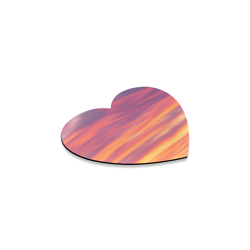 Fire in the sky photo Heart Coaster