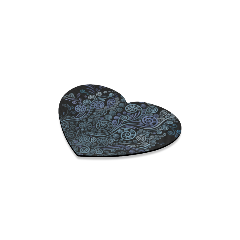 3D ornaments, psychedelic blue Heart Coaster