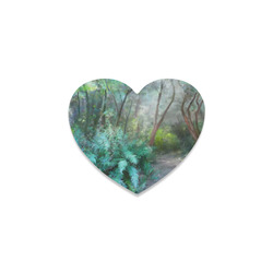 Bush, original watercolor painting, , landscape Heart Coaster