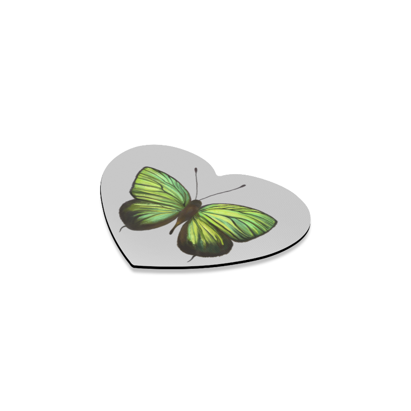 Arhopala horsfield butterflies painting Heart Coaster