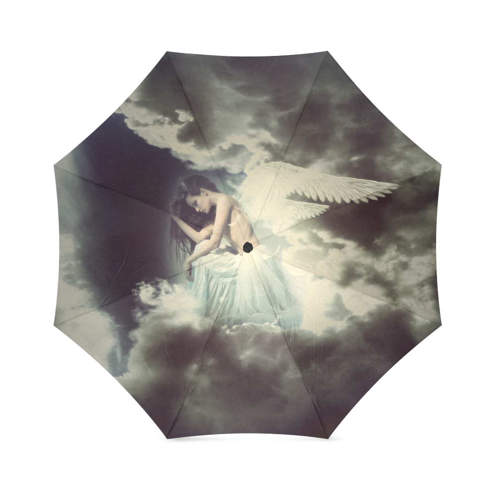 Sad Angel in Paradise Sky Foldable Umbrella (Model U01)