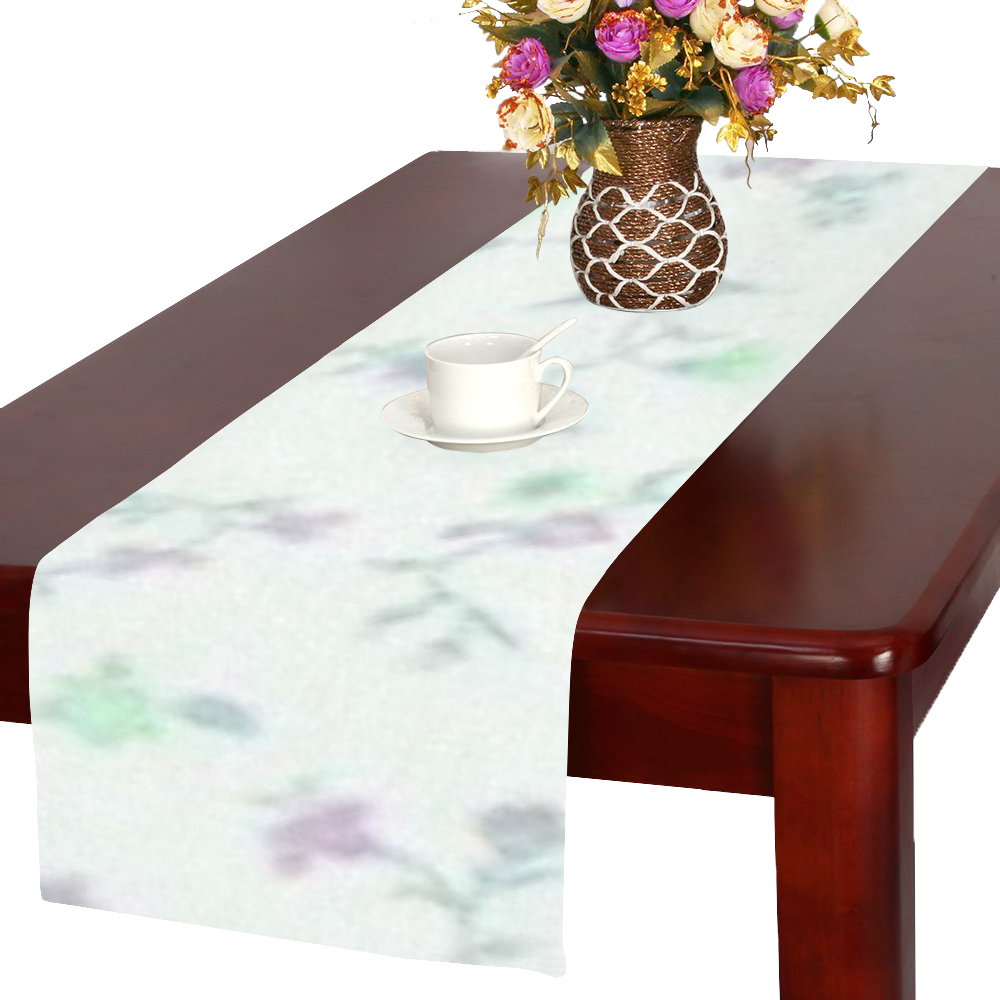 Blurred floral A, by JamColors Table Runner 16x72 inch
