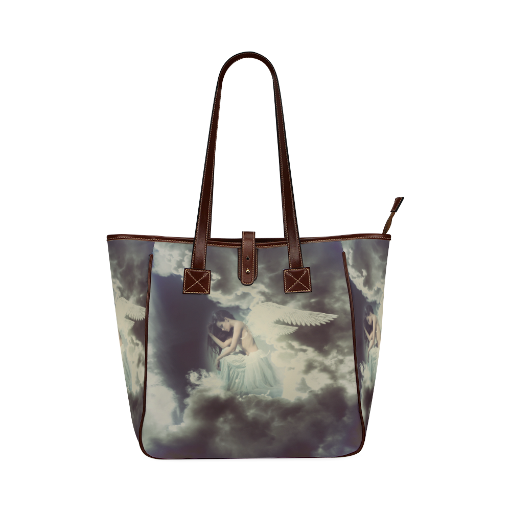 Sad Angel in Paradise Sky Classic Tote Bag (Model 1644)