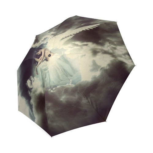 Sad Angel in Paradise Sky Foldable Umbrella (Model U01)