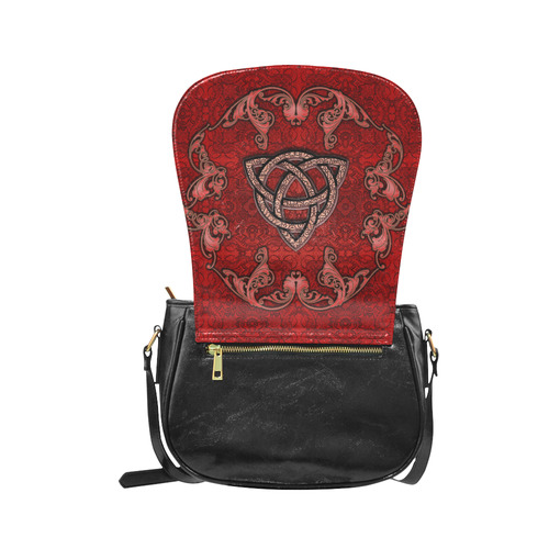 The celtic sign in red colors Classic Saddle Bag/Small (Model 1648)