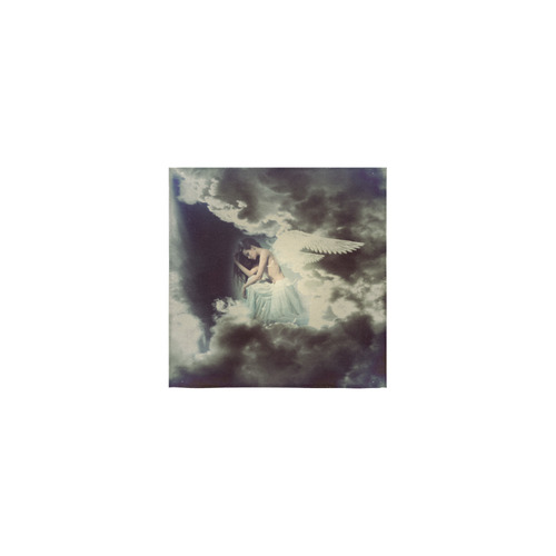Sad Angel in Paradise Sky Square Towel 13“x13”