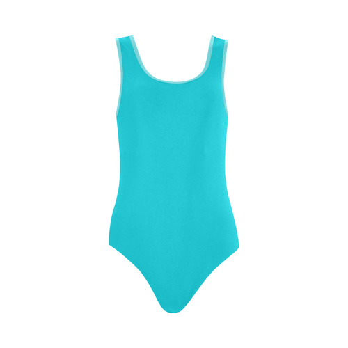 Blue Caribbean Vest One Piece Swimsuit (Model S04)
