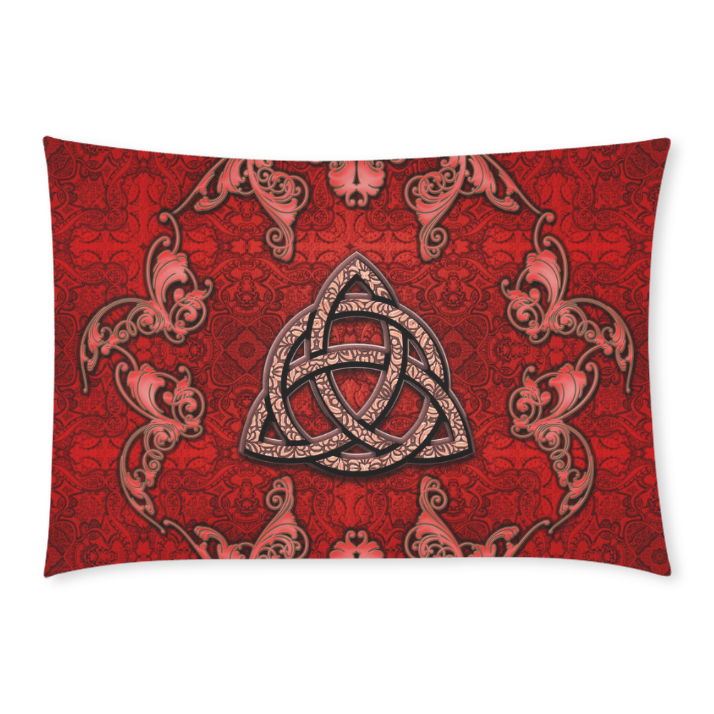 The celtic sign in red colors Custom Rectangle Pillow Case 20x30 (One Side)