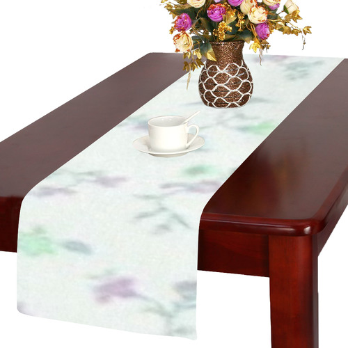Blurred floral A, by JamColors Table Runner 14x72 inch