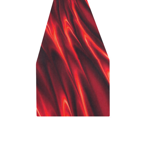 Elegant Fire Red Waves Table Runner 16x72 inch