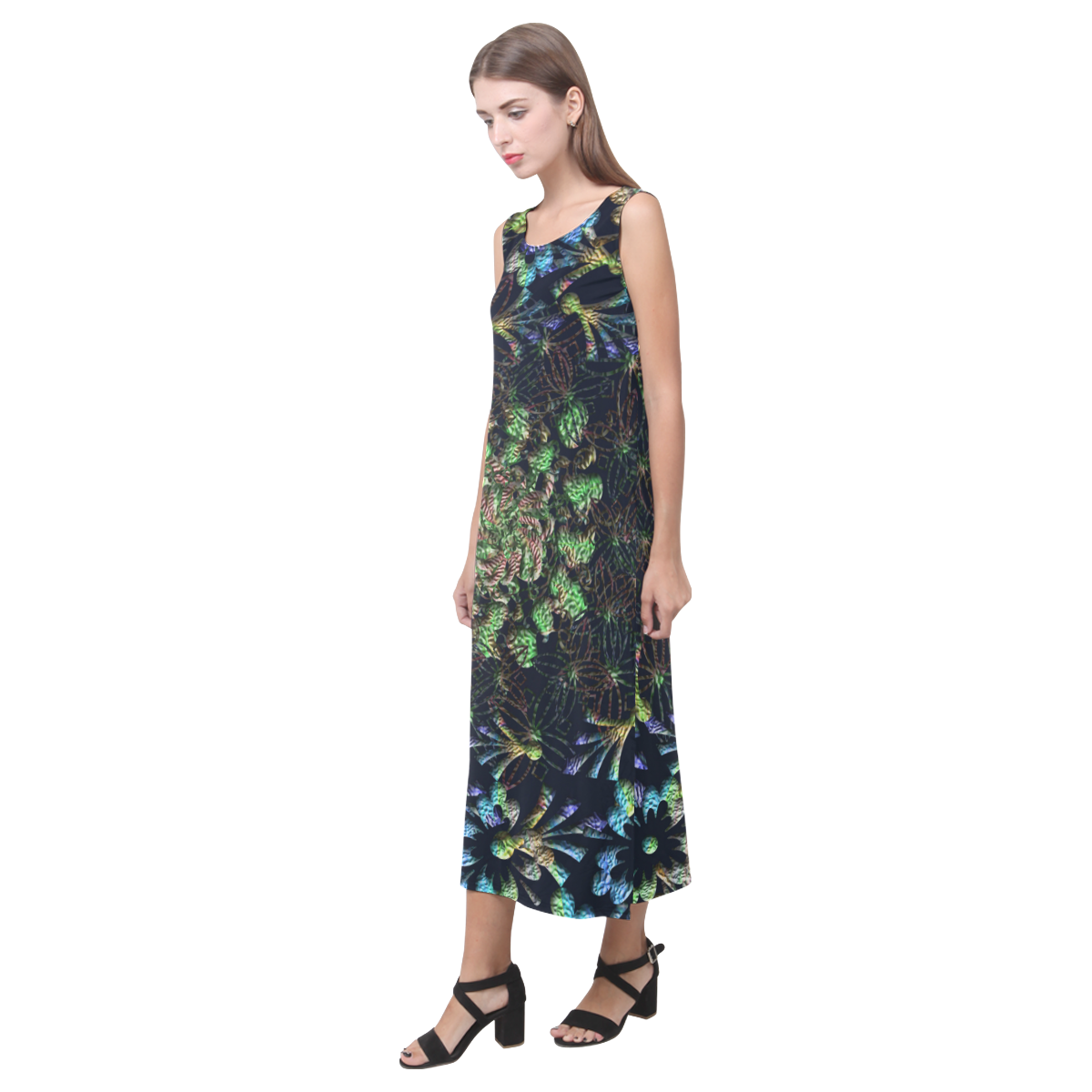 Chiefs Mountain Fire Phaedra Sleeveless Open Fork Long Dress main image 1