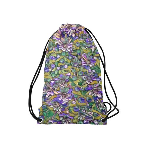 lovely floral 31C Small Drawstring Bag Model 1604 (Twin Sides) 11"(W) * 17.7"(H)