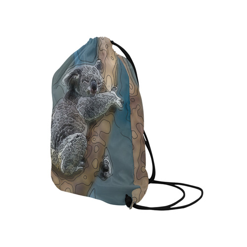 animal artstudion 16416 koala Medium Drawstring Bag Model 1604 (Twin Sides) 13.8"(W) * 18.1"(H)