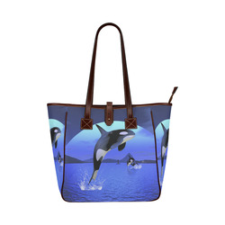 A Orca Whale Enjoy The Freedom Classic Tote Bag (Model 1644)