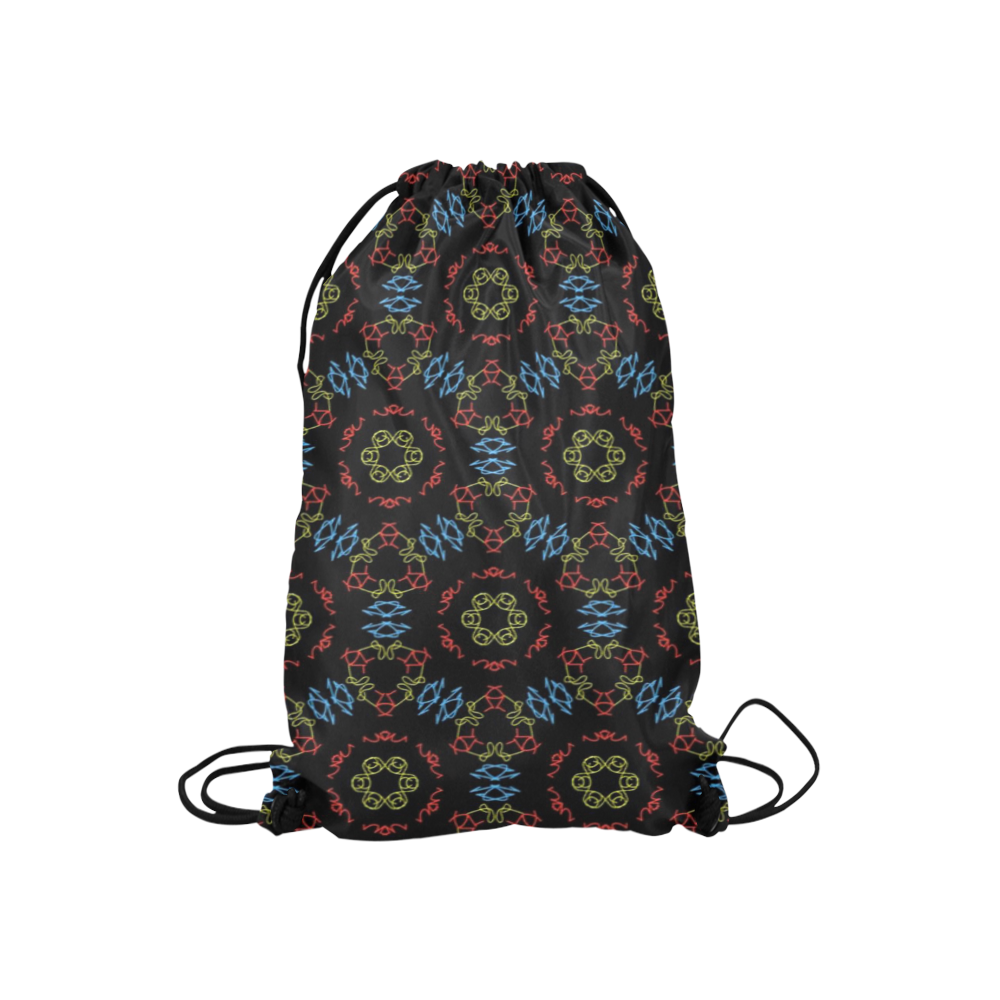 Kaleido Fun 21 by FeelGood Small Drawstring Bag Model 1604 (Twin Sides) 11"(W) * 17.7"(H)