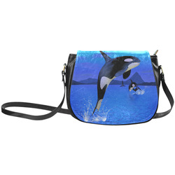 A Orca Whale Enjoy The Freedom Classic Saddle Bag/Small (Model 1648)