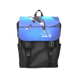 A Orca Whale Enjoy The Freedom Casual Shoulders Backpack (Model 1623)