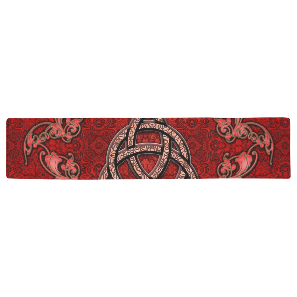 The celtic sign in red colors Table Runner 16x72 inch