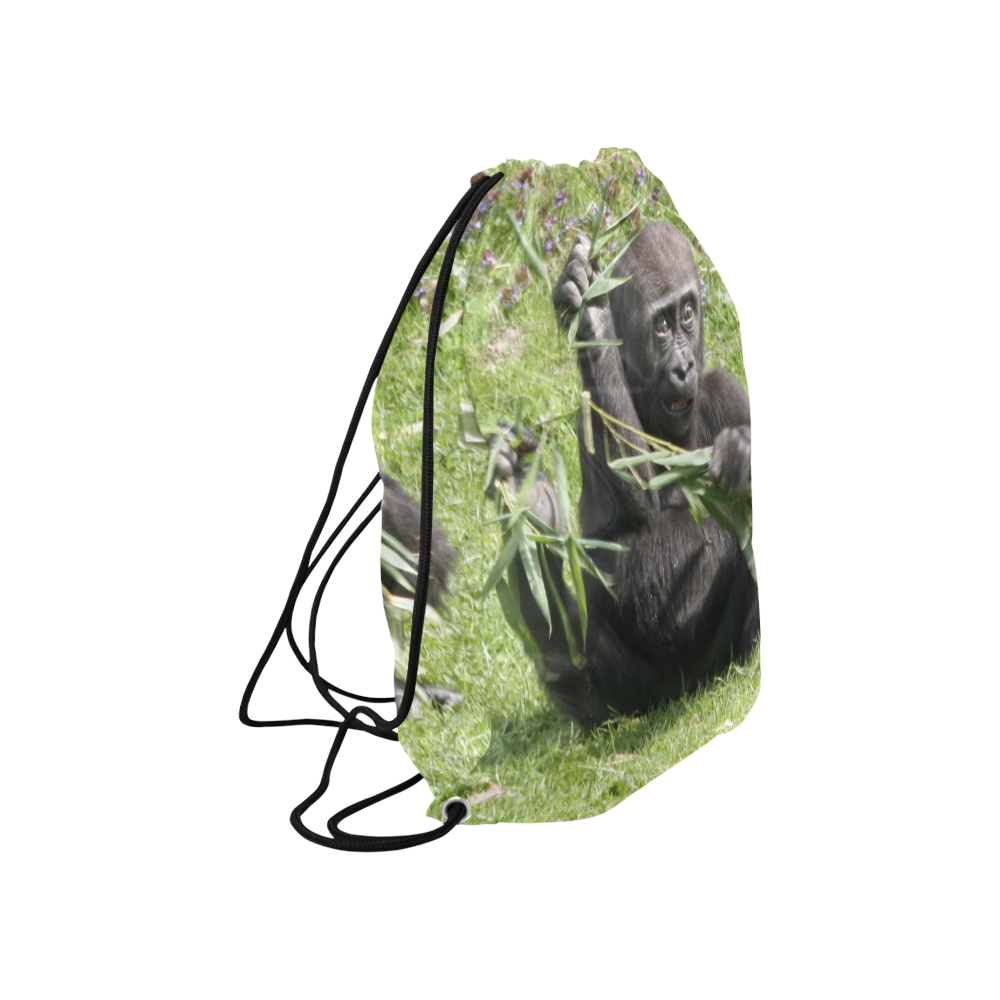 Lovely Gorilla Baby Large Drawstring Bag Model 1604 (Twin Sides)  16.5"(W) * 19.3"(H)