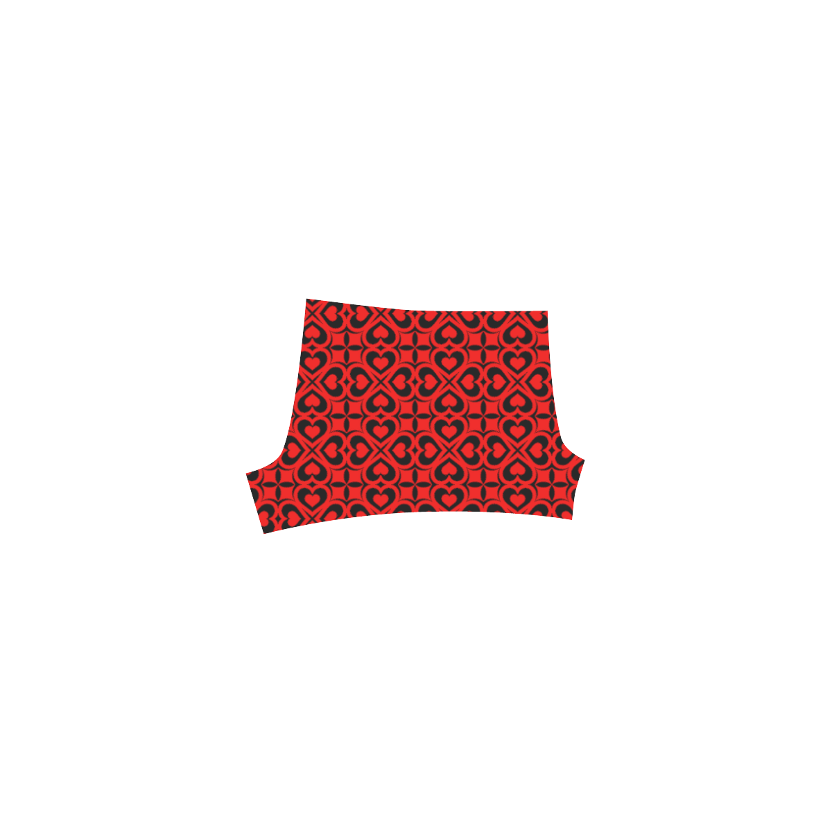 Red Black Heart Lattice Briseis Skinny Shorts (Model L04)