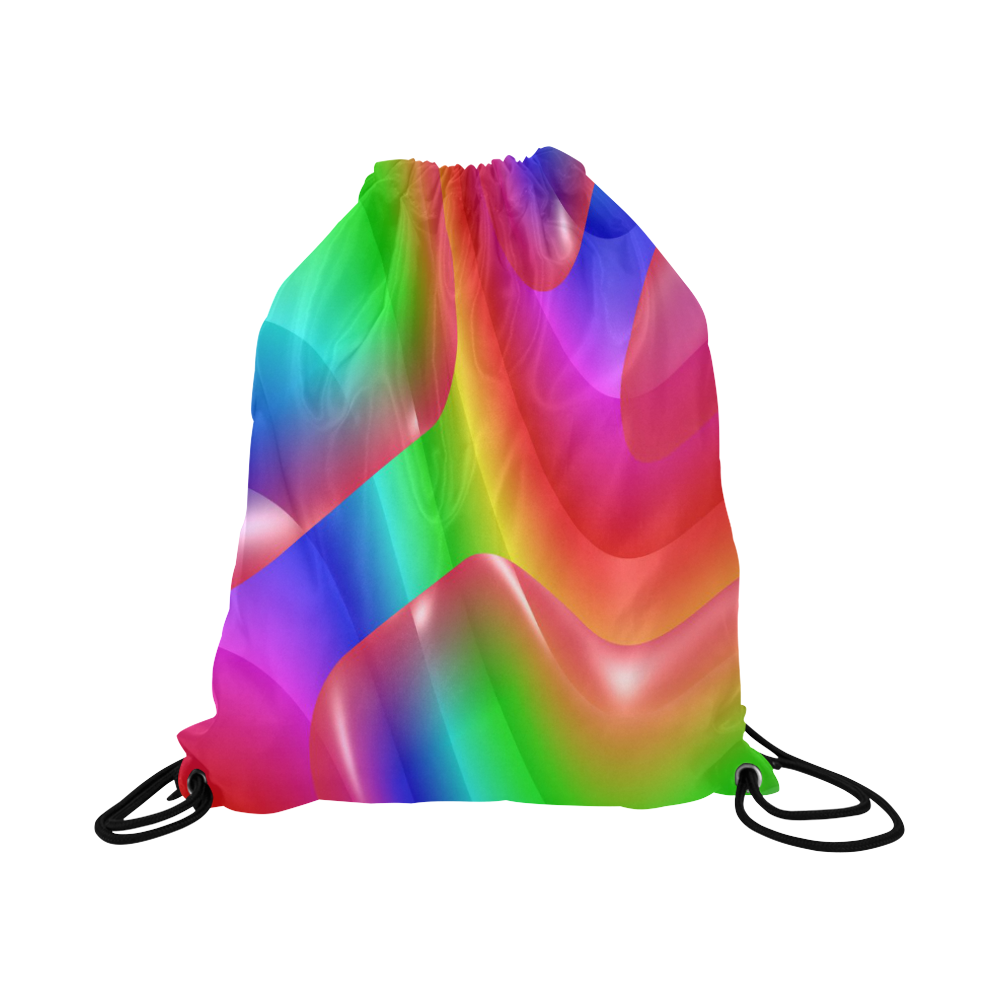 rainbow dance A Large Drawstring Bag Model 1604 (Twin Sides)  16.5"(W) * 19.3"(H)