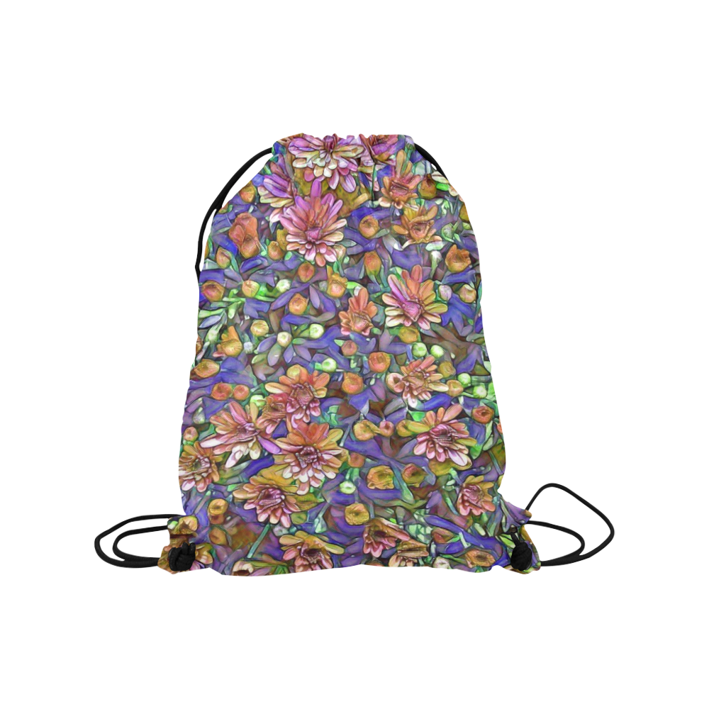 lovely floral 31B Medium Drawstring Bag Model 1604 (Twin Sides) 13.8"(W) * 18.1"(H)