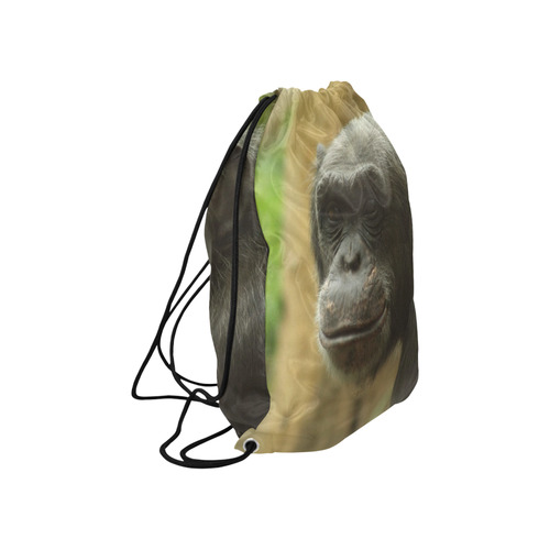 grinning chimp Large Drawstring Bag Model 1604 (Twin Sides)  16.5"(W) * 19.3"(H)