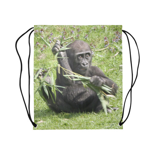 Lovely Gorilla Baby Large Drawstring Bag Model 1604 (Twin Sides)  16.5"(W) * 19.3"(H)