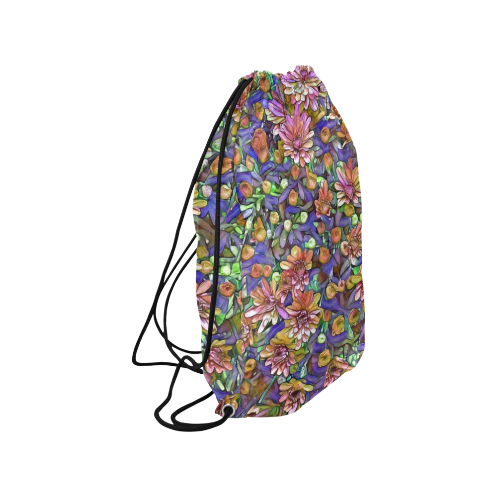 lovely floral 31B Small Drawstring Bag Model 1604 (Twin Sides) 11"(W) * 17.7"(H)