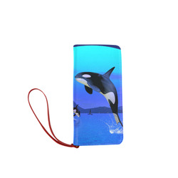 A Orca Whale Enjoy The Freedom Women's Clutch Wallet (Model 1637)