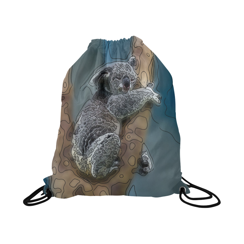 animal artstudion 16416 koala Large Drawstring Bag Model 1604 (Twin Sides)  16.5"(W) * 19.3"(H)