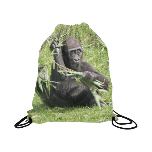 Lovely Gorilla Baby Large Drawstring Bag Model 1604 (Twin Sides)  16.5"(W) * 19.3"(H)