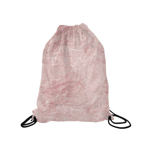 italian Marble, Rafaello Rosa, pink Medium Drawstring Bag Model 1604 (Twin Sides) 13.8"(W) * 18.1"(H)