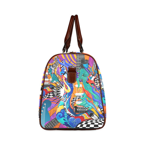 Best Guitar Music Colorful Musician Art by Juleez Jokers Wild Waterproof Travel Bag/Large (Model 1639)