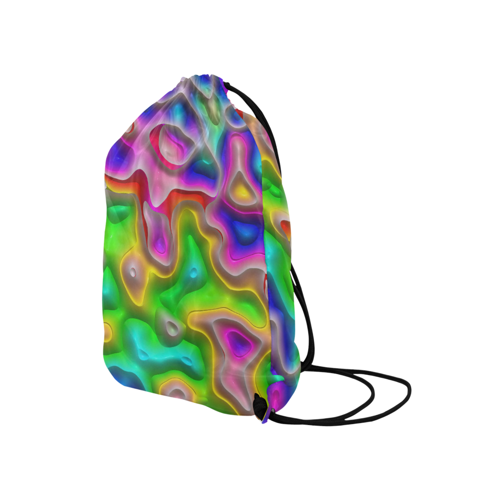 rainbow dance C Medium Drawstring Bag Model 1604 (Twin Sides) 13.8"(W) * 18.1"(H)