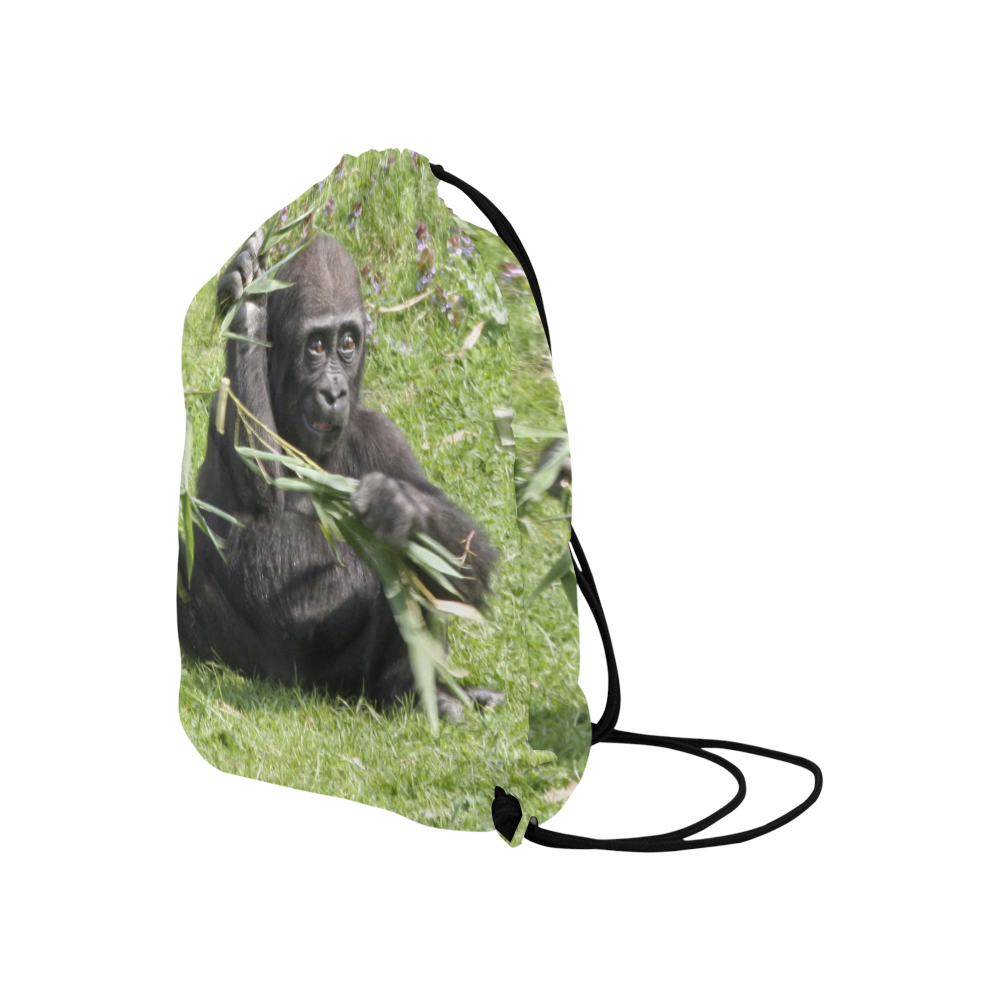 Lovely Gorilla Baby Large Drawstring Bag Model 1604 (Twin Sides)  16.5"(W) * 19.3"(H)